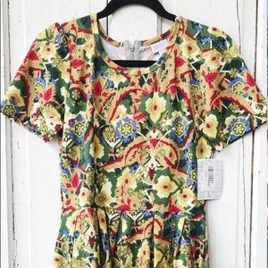 LulaRoe Amelia Cream Floral XS